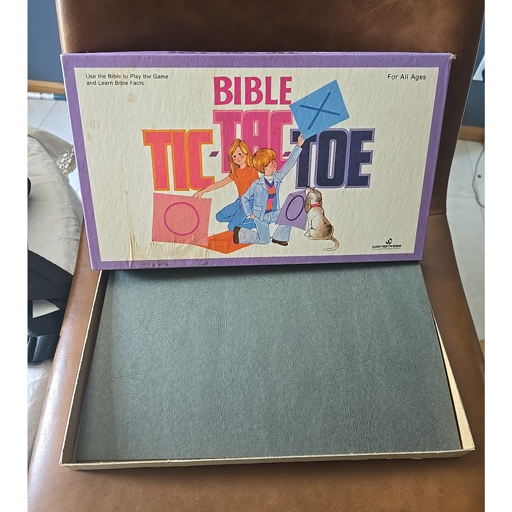 Vintage Warner‎ Press Bible Tic-Tac-Toe Learn Bible Facts Board Game - Complete